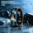 thumbnail image 5 of Wrongduck Titanium Steel Fitness Tracking Ring with Nebula Pattern for Women Men Wireless Charging Activity Ring for iOS Android, 5 of 9