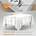 thumbnail image 7 of 100% Pure Linen Tablecloth, 55x55 Inch Square Table Cover - White, 7 of 7