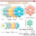 thumbnail image 2 of Yanonmyfd 18 globos de margaritas, globos de flores coloridas, decoraciones de fiesta de cumpleaños para bodas, cumpleaños, baby shower Party (rosa, amarillo, blanco, verde, morado azul),6 colores, 2 of 6