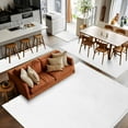 thumbnail image 5 of White Area Rugs 3x5 for Living Room, Farmhouse Solid White Color Modern Art Non Slip Washable Rug Runner, Low Pile Indoor Floor Carpet Mat Bathroom Rugs for Bedroom, Kids Room, 5 of 9