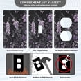 thumbnail image 3 of Yayeee Blank Wall Plate Cover 1-Gang 4.5"x2.7" Home Unused Decorative Outlet, Light Purple Flowers, 3 of 7
