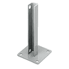 CRL PSB2AS Metallic Silver AWS Steel Stanchion for 90 Degree Round Corner Posts
