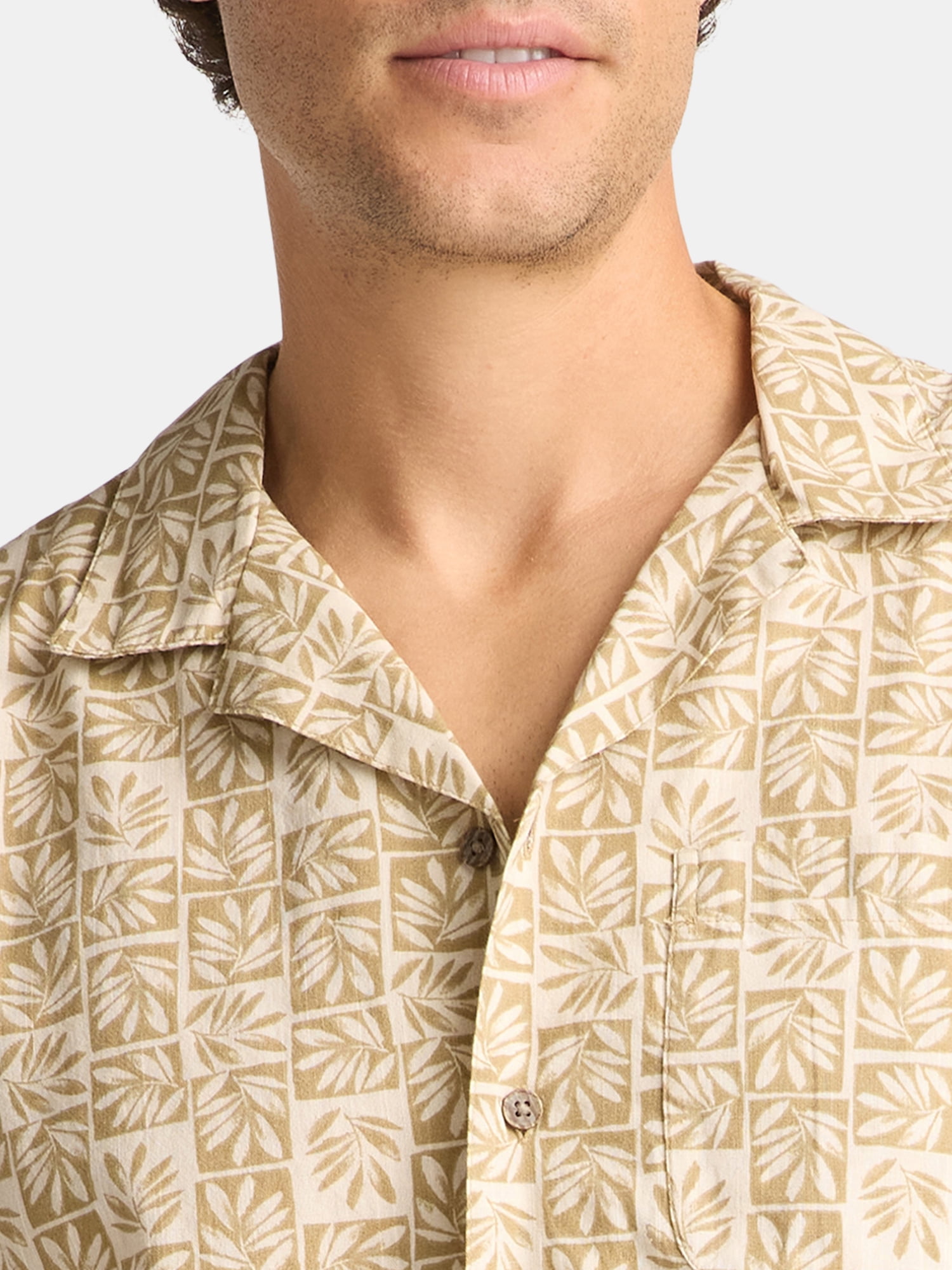 George Men's Linen-Blend Shirt, Sizes S-3XL