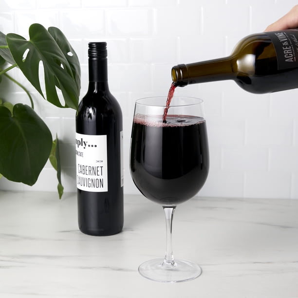 True Single Tall Pour Big Swig Large Stemmed Wine Glass - Holds Full Bottle  - Walmart Business Supplies