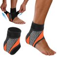 thumbnail image 5 of 1 Pair Ankle Support Brace, Open Heel Compression Stabilizer with Adjustable Straps, Breathable Honeycomb for Running Yoga Sports Sprain Recovery Unisex, Comfort,Orange - 1Pair, 5 of 7
