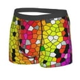 thumbnail image 2 of Balery Colorful Tie Dye Stained Glass 1 Men's Boxer Briefs, Soft and Breathable Cotton Underwear with nylon Waistband-Medium, 2 of 9