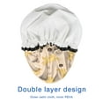 thumbnail image 4 of Shower Caps,Golden Retriever Waterproof Shower Cap for Women 4 Pieces,Double Reusable Hair Cover for Shower PEVA Elastic Stretch Hem, 4 of 7