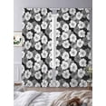 thumbnail image 3 of White Floral Sheer Curtains 96 Inch Length 2 Panels Set, Vintage Country Pastoral Flowers Plants Voile Window Treatment Semi Sheer Long Curtains Drapes for Bedroom/Living Room/Kitchen 52"x96"x2, 3 of 7