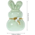thumbnail image 2 of PRETYZOOM Ceramic Easter Bunny Cookie Jar with Lid Rabbit Candy Dish Rabbit Bowl Loose Leaf Tea Canister Decorative Canister Ceramic Candy Jar for Ester Party Table Centerpiece Green, 2 of 9