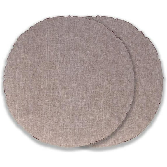 Covers & All RP-Fab-Sand-03 36 in. dia. x 5 in. Waterproof Round Pillow & Cushion Slip Cover Fab Sand