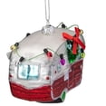 thumbnail image 6 of Northlight Vintage Camper Glass Christmas Ornament - 5" - Red and Silver, 6 of 6