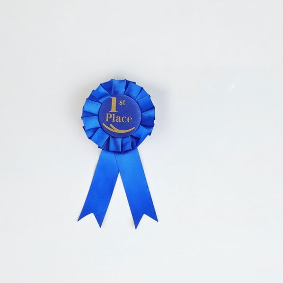 WHAMVOX 9pcs Satin Prize Ribbons for 1st Medal Rosette Badge Set with Pin for School Contests Sports Games Party Awards Graduation Ceremonies