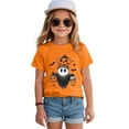thumbnail image 5 of Staki Fall Shirts for Girls Halloween Shirts for Kids Toddler Girls T-Shirts Clothes Short Sleeve Cotton Tee(Orange,5-6 Years), 5 of 5