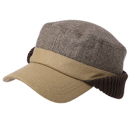 Mens Winter Baseball Cap with Ear Flap 