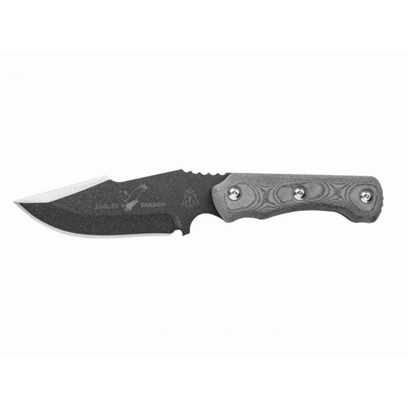 Tops TPESH01 Knives Fixed Blade Knife Black Micarta Handle Eagles Shadow