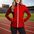 thumbnail image 4 of Craaazy Womens Full Zip Sun Protective Jacket High Neck Raglan Sleeve UPF 50+ Athletic Topss With Side Pockets Gifts, 4 of 7