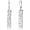 Silver, variant on Gold-Tone Hammered Bar Dangle Earrings for Women - Lightweight Long Drop Geometric Earrings with Secure Lever-Back Closure, Hypoallergenic Jewelry Gift