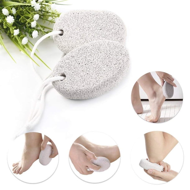 2 piezas de piedra pómez - Piedra pómez de lava nat callos para talones de pies y palma - Herramienta de exfoliación de pedicura Cuidado de la salud de los pies ShuxiuWang 8390605955372