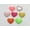 Heart 16mm, variant on U8MO 50 Mixed Plain Color Flatback Fabric Covered Buttons Cabochon Various Shape-Half Ball 12mm