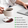 thumbnail image 4 of Marble Red Coasters Set of 4, Modern Abstract Gold White Brick Stone Motif Absorbent Coasters for Drinks, Coaster for Bar Office Dining Coffee Table Accessories Decor, Non Slip Round Desk Coaster, 4 of 9