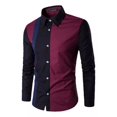 thumbnail image 1 of Camisas De Poliéster Hombre Larga Slim Casual Formal Moda, 1 of 8