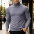 thumbnail image 2 of SUYIDA Men's Knit Pullover Sweater,Arrival Sweater: Half High Neck Casual Solid Color Knit Layer, 2 of 5