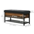 thumbnail image 3 of HOMCOM Shoe Bench with Flip-up Lid, Upholstered Entryway Bench Seat, 3 of 10