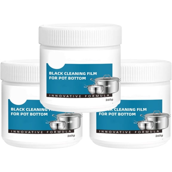 Powerful Burnt Residue Remover Paste For Cookware,Pot Cleaner For Bottom Of Pans,Burnt-On Grease Remover,Versatile Enough For All Cookware Material (3PC)