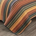 thumbnail image 6 of Chezmoi Collection Avery Striped Cotton Quilt Set Queen Size, 3-Piece Soft Pre-Washed 100% Cotton Quilt, Multi-Color, 6 of 9
