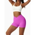 thumbnail image 3 of Sociala Women's Workout Gym Shorts Booty V Cross Yoga Biker Shorts, 3 of 6