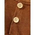 thumbnail image 4 of Canrulo Newborn Baby Boys Girls Romper Outfits Toddler Cotton Solid Jumpsuit Playsuit Brown 0-6 Months, 4 of 6