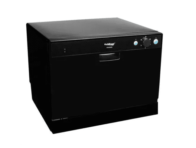 Koldfront 6 Place Setting Portable Countertop Dishwasher Black