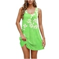 thumbnail image 2 of QUNYINEY Womens Dress Sleeveless Casual Floral A-Line Dress with Pockets Crew Neck Flowy Mini Sundress, 2 of 7