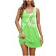 thumbnail image 1 of Vestido Corto de Verano Casual de Moda Impreso Cuello Redondo Bolsillo sin Mangas de las Mujeres, Vestido Casual para Diario, 1 of 9
