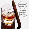 thumbnail image 3 of Handcrafted Whiskey Glass with Built-in Cigar Holder | 11 Oz Durable Crystal Clear Design | Unique Handmade Old Fashioned Barware, 3 of 4
