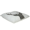 thumbnail image 4 of 17.5 White and Brown Faux Fur Reindeer Throw Pillow Cover, 4 of 5