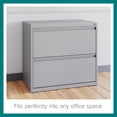 thumbnail image 4 of Hirsh 30 inch Wide 2 Drawer Lateral 101 File Cabinet for Home or Office, Silver, 4 of 14