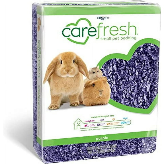 Carefresh Natural Soft Paper Fiber, Small Pet Bedding, Purple, 50L
