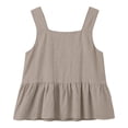 thumbnail image 5 of Tank Tops for Women V Neck Cute Cotton Linen Sleeveless Vacation Vests, 5 of 6