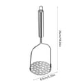 thumbnail image 3 of Wuztai Potato Masher Thick Stainless Steel Crusher, Manual Press Masher for Kitchen Gadgets Cooking Tool, Durable Food Masher, 3 of 6