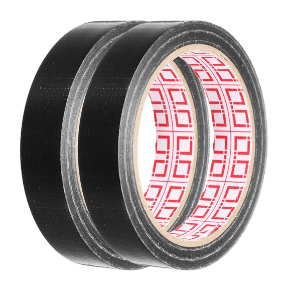 Uxcell 2 Rolls Wire Harness Cloth Tape 0.79"x66ft(20mmx20m) 0.2mm Thick Fabric High Adhesive Tearable Heat Resistant Tapes for Carpet Seaming Auto Cable Fixed, Black