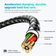 Bkayp iPhone Charger [Apple Mfi Certified] 3 Pack 10ft Nylon Braided Fast Charging Cables Compatible with iPhone 14/13/12/11 Black
