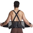 thumbnail image 3 of Faja lumbar NeoTech Care con tirantes/correas para hombros - Ligera y transpirable - Cinturón de soporte lumbar para dolor lumbar - Corrector de postura, trabajo, gimnasio - Color negro (Talla XXL), 3 of 5