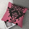 thumbnail image 7 of Pillow covers For Adult Girls Women Black Floral Flower Leaves Throw Pillow covers Luxury Design Hotel Style Cushion covers Room Decor Cushion Cases, Rose Red Pink, 7 of 7