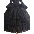 thumbnail image 4 of FASHIONWT Women Cascading Ruffle Flared Sleeve Retro Gothic Flare Dress, 4 of 4