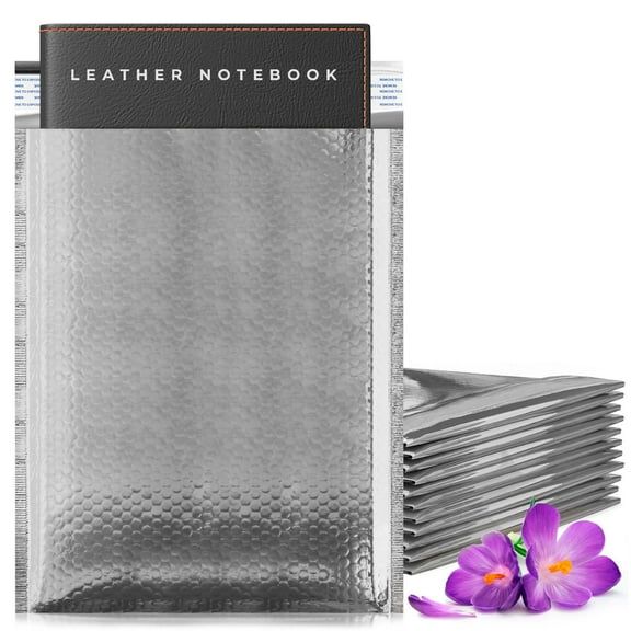 Silver Metallic Bubble Mailers, 6.5 x 9 Inches. Pack of 250 Bright Metallic Bubble Envelope. Self-Seal Foil Shipping Envelopes. Waterproof Poly Mailers Metallic for Small Business