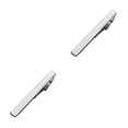 thumbnail image 2 of Decodeary Men's Stainless Metal Silver Tone Formal Simple Necktie Tie Bar Clasp Clip Pin No.02 2Set, 2 of 6