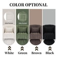 thumbnail image 6 of CRERIYO 360° Swivel Accent Chair Set of 1, Cloud Velvet Upholstered Barrel Seat with a Pillow, Round Lounge seating for Living Room, White, 6 of 6