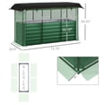 thumbnail image 3 of Galvanized Raised Garden Bed with Trellis and Cover, Planter Box for Vegetables, Herbs, Flowers, Green, 3 of 11
