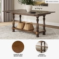 thumbnail image 3 of Signature Design by Ashley Sturlayne Flip-Top Brown Sofa Table with a Drop-Leaf Design, 3 of 7